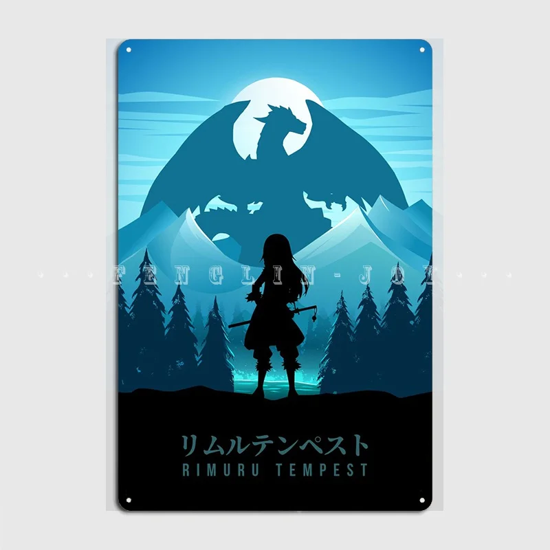 

Rimuru Tempest Slime Anime Metal Plaque Poster Pub Cave Pub Classic Poster Tin Sign Poster