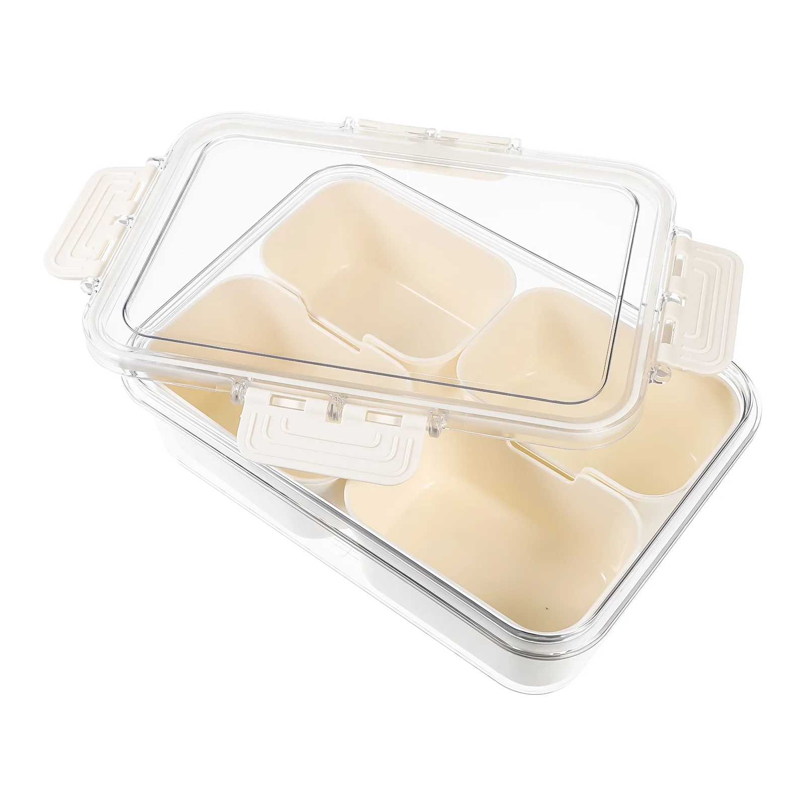 

Food Containers Plate Trays Serving Party Lids Snack Case Compartment Container Candy Nuts Storage