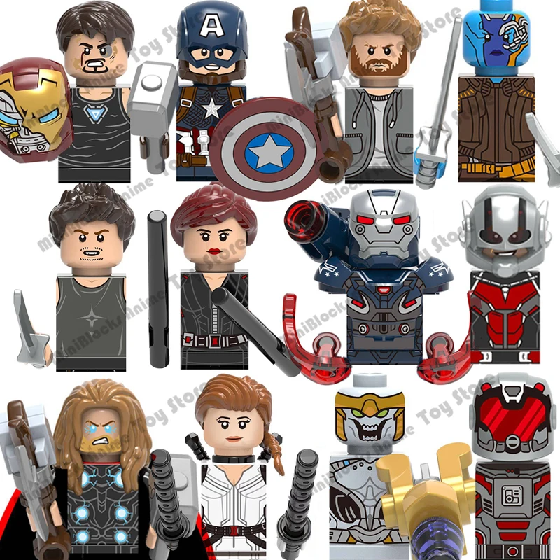 

X0259 Buliding Blocks Thor Iron Man Black Widow Cpatian American Bricks Mini Action Figures Kids Educational Assembly Toy Gift