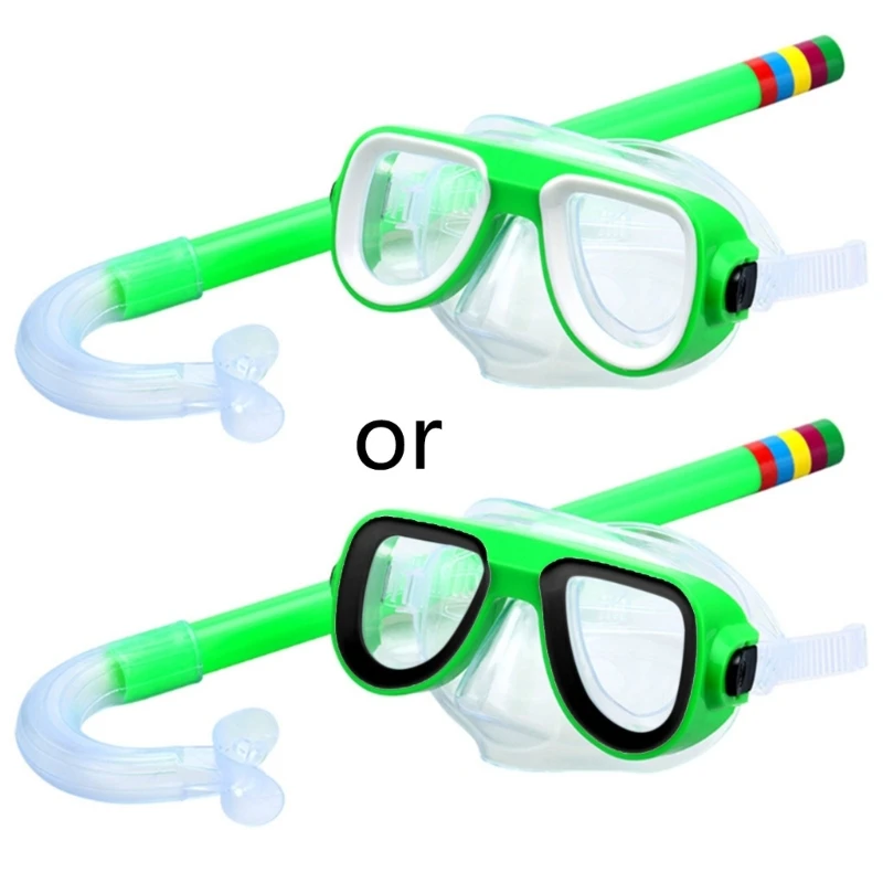 

Kids Snorkel Set Snorkeling Mask Swimming Goggles with Snorkels Tube Diving Gear