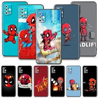 marvel cute and fun deadpool phone case for samsung galaxy a51 a71 a41 a31 a11 a01 a72 a52 a42 a32 a22silicone tpu cover