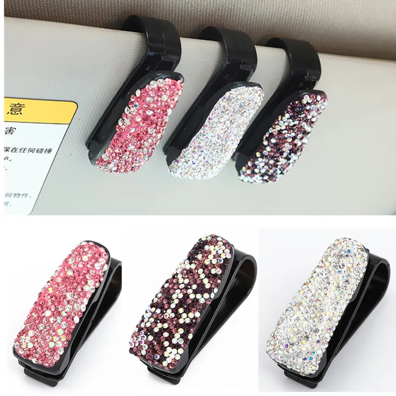 

Car Vehicle Sun Visor Sunglasses Eyeglasses Glasses Card Ticket Holder for Car Accessories Sunglasses Holder