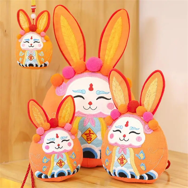 

2023 Cute Rabbit Plush Pendant Chinese Fortuna Rabbit Toys New Year Tang Suit Bunny Home Decor Stuffed Toy Creative Ornament