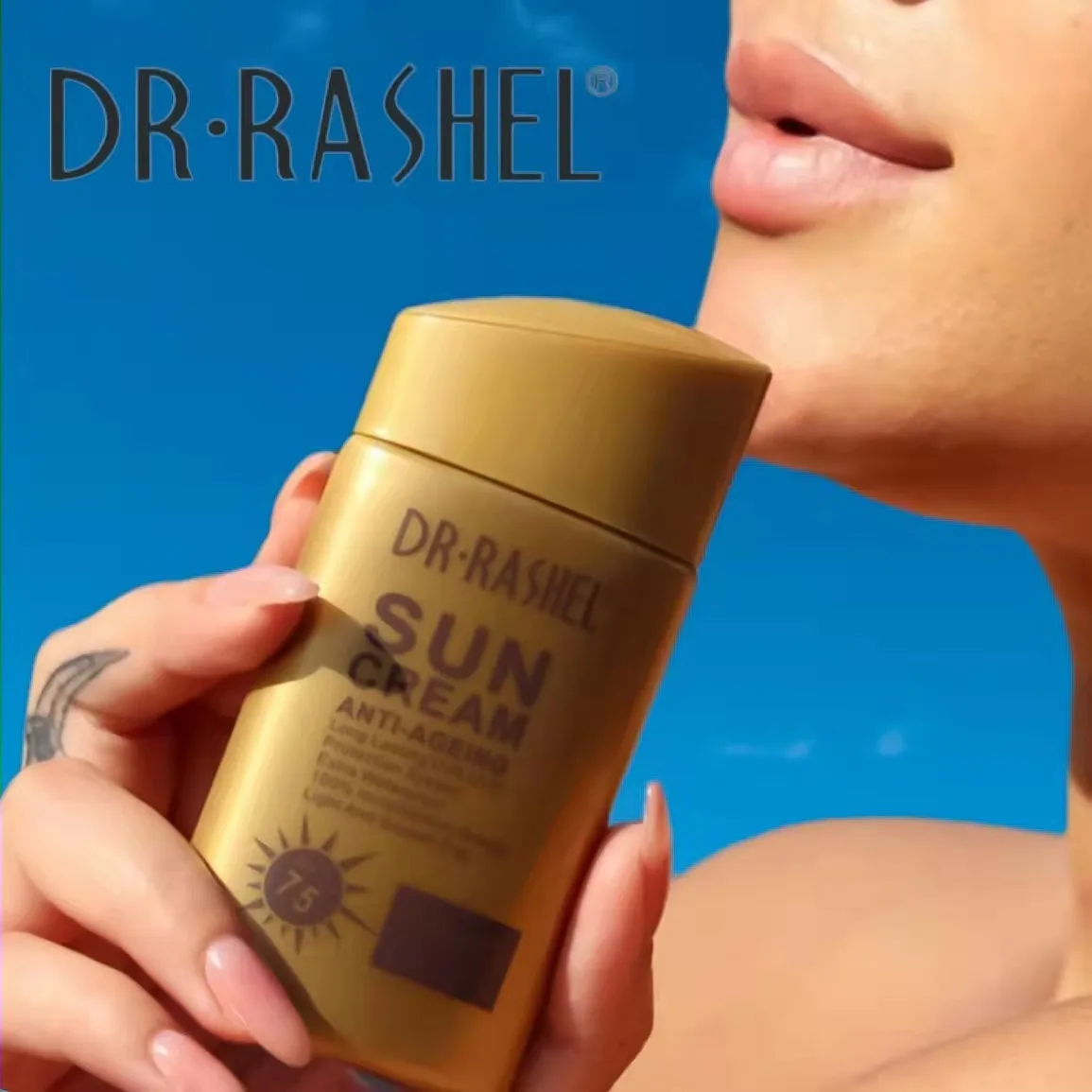 DR RASHEL100SPF Защитный крем для лазоляции золотистого коллагена для предотвращения УФ-лучей, солнцезащитный крем для военной подготовки, пляжа (art.: 3920d33fa1752) - 3920d33fa1752