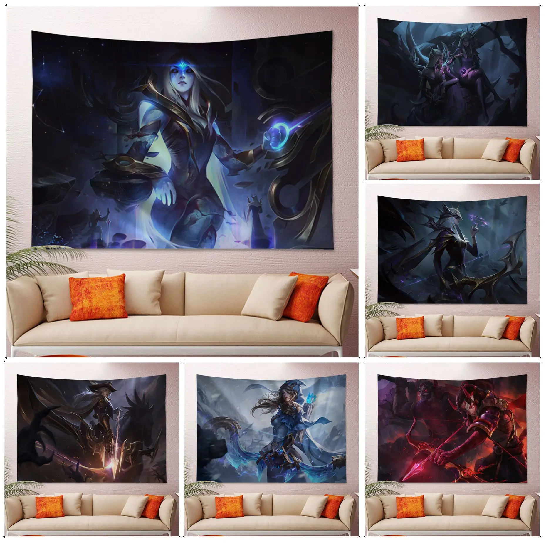 

Ashe LOL Wall Tapestry For Living Room Home Dorm Decor Art Home Decor