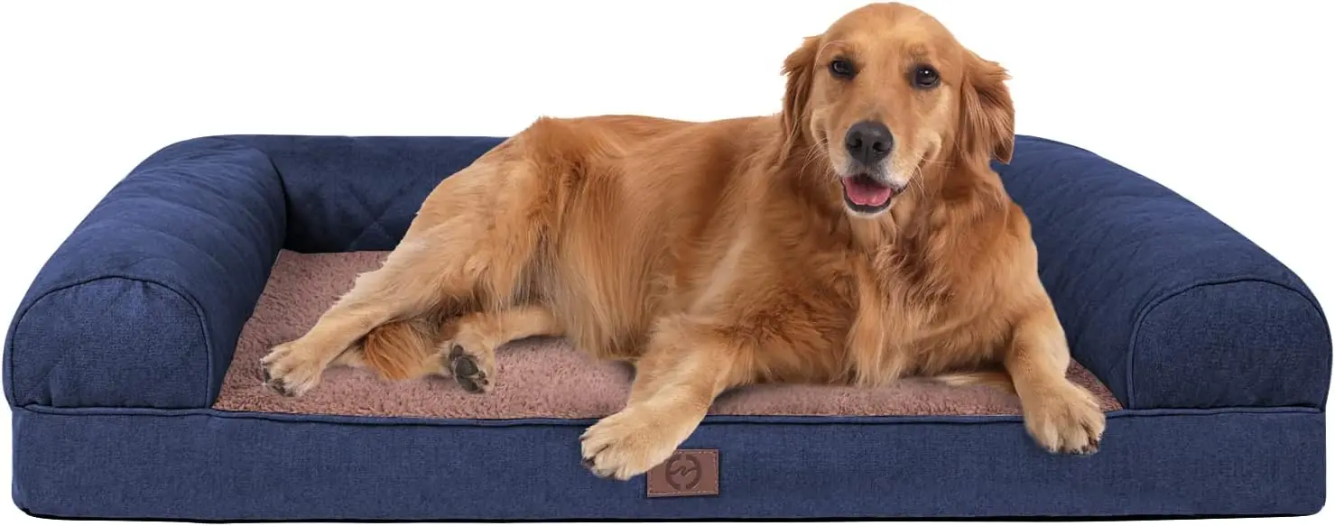 

Dog Bed, Washable Dog Beds, Rectangle Dog Bed with Anti-Slip Bottom & Removable Cover & Waterproof Lining Dog beds Pet placemat