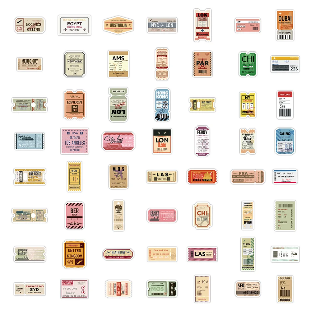 10/60 шт. водонепроницаемые наклейки для багажа