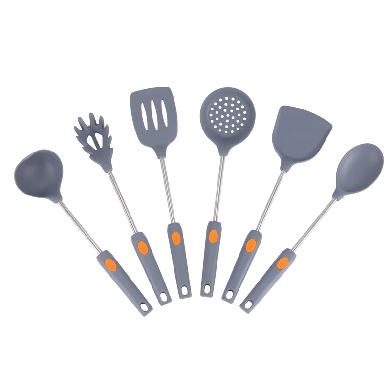 

Силиконовая кухонная утварь, антипригарная посуда, кухонный инструмент, лопатка, ковш, венчик для яиц, лопатка, ложка, набор для супа