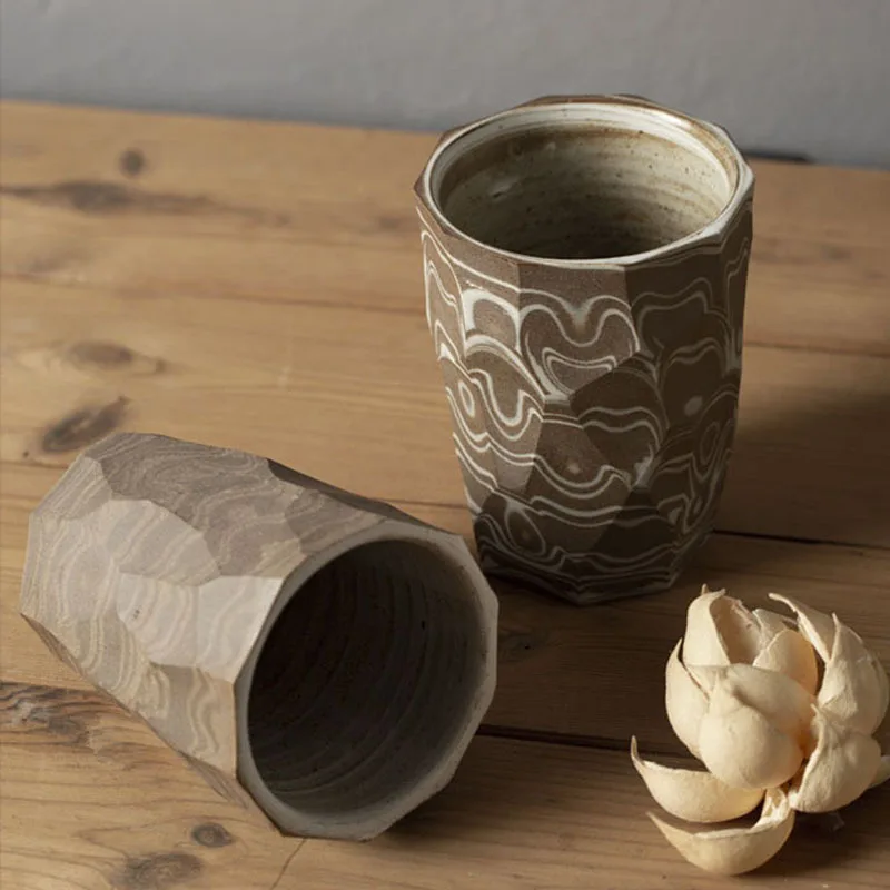 

Retro Japanese style handmade ceramic cup coffee cup stoneware creative mug tea cup milk cup