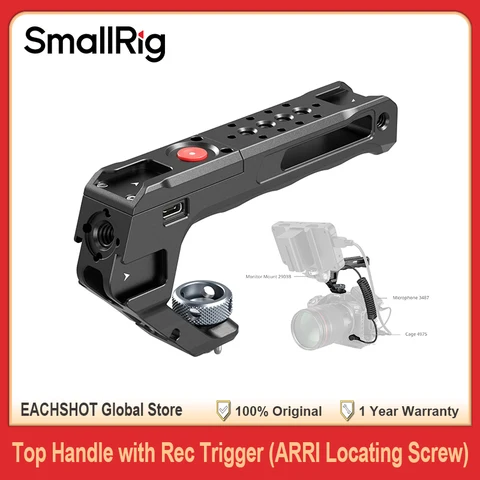 SmallRig Верхняя ручка с кнопкой записи Rec Trigger, противоскользящая силиконовая ручка для камеры Sony Nikon Canon Fujifilm Panasonic