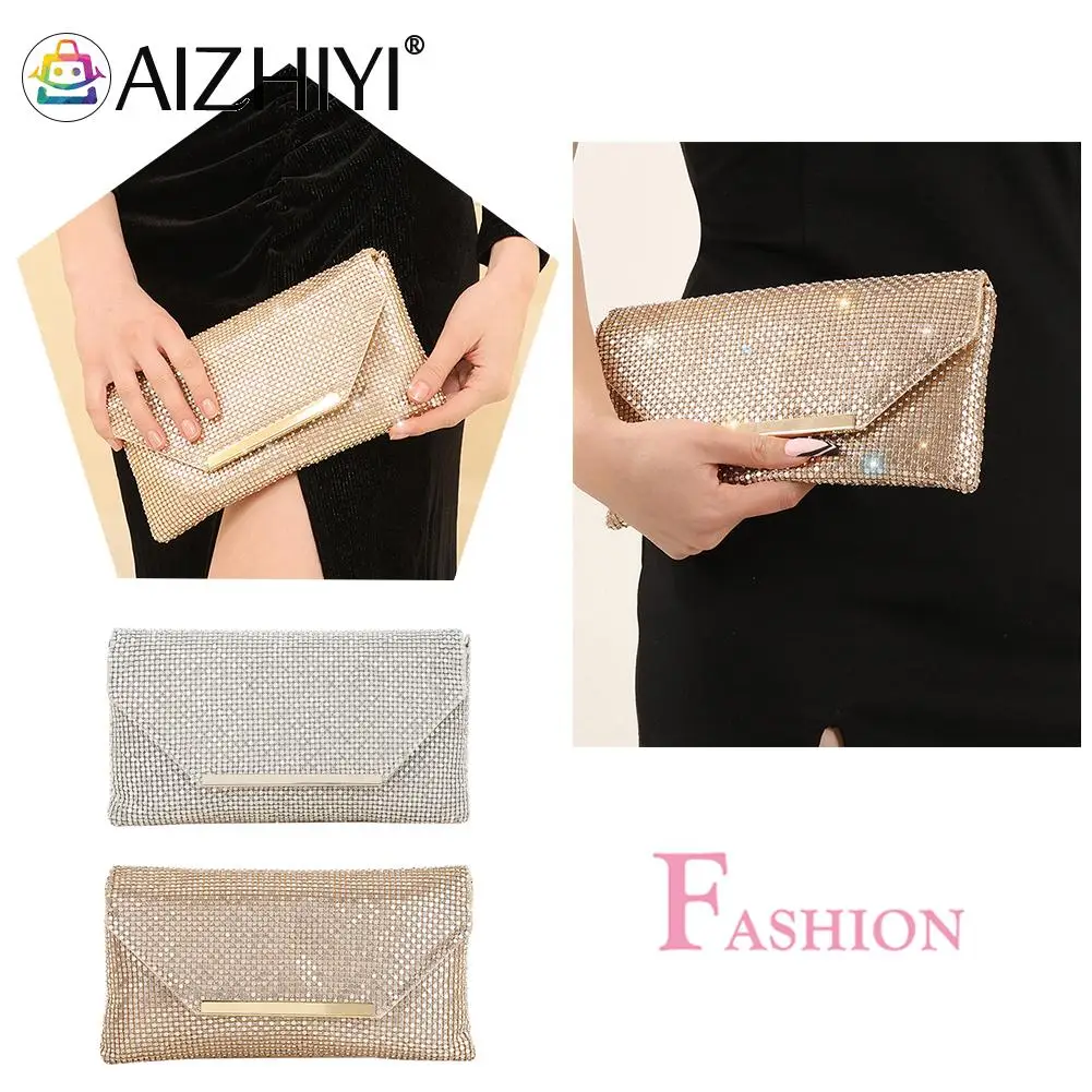 Модная вечерняя сумочка для женщин блестящий клатч-конверт с блестками свадьбы