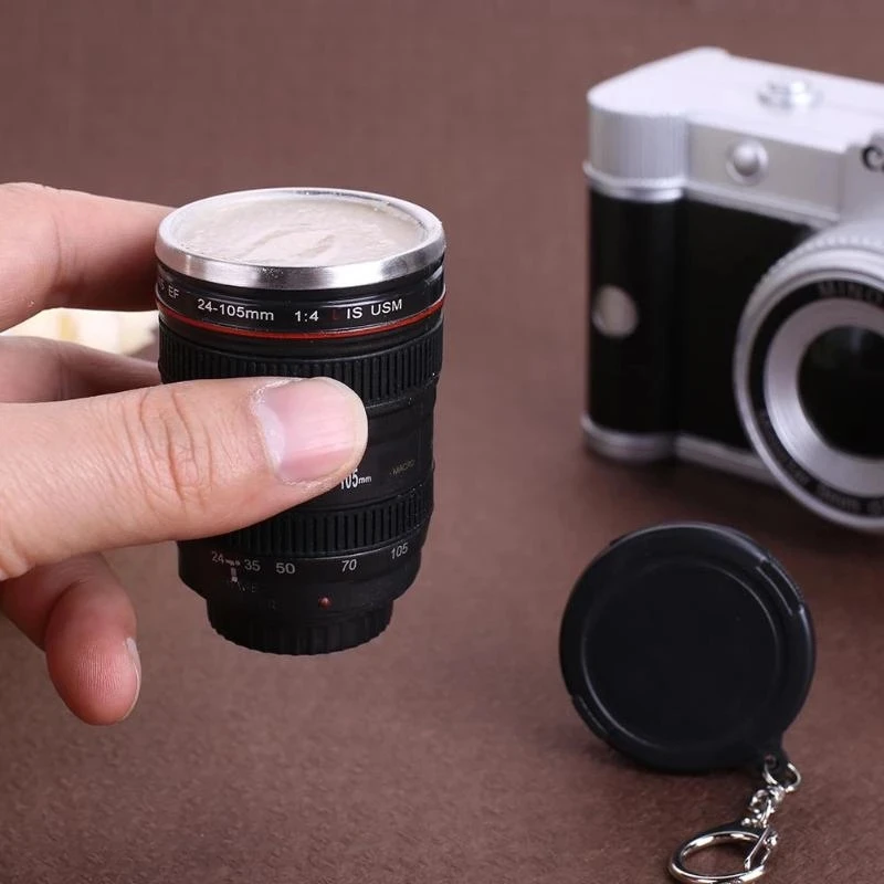 

New 50ML Camera Lens 24-105mm 1:1 Scale Creative Coffee Tea Mug Water Bottle Home Drinkware Camera Lens Portable Cup with Lid