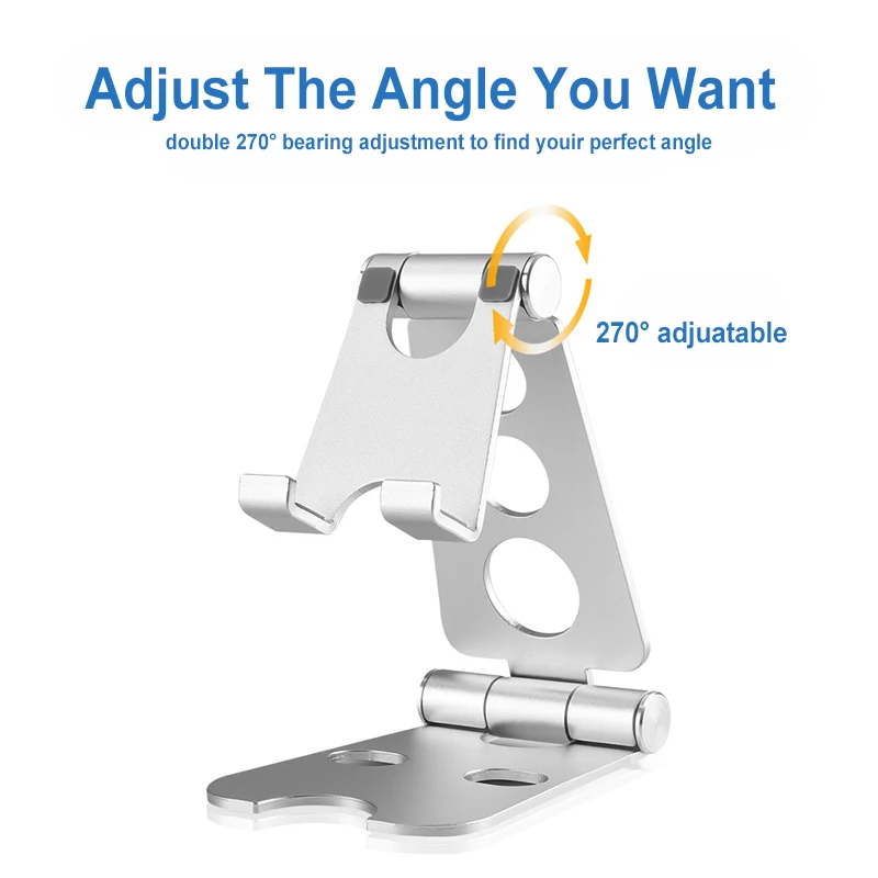 Aluminum Alloy Tablet Stand Holder Folding Portable Large Size Phone Lazy Bracket Universal Anti-skid Desktop Holder Stand