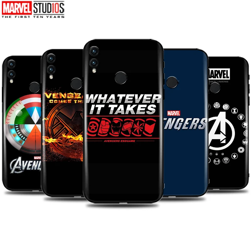 

Avengers Logo For Huawei Honor 8X Phone Case Funda Soft TPU Carcasa Bumper Ultra-Thin Black Coque