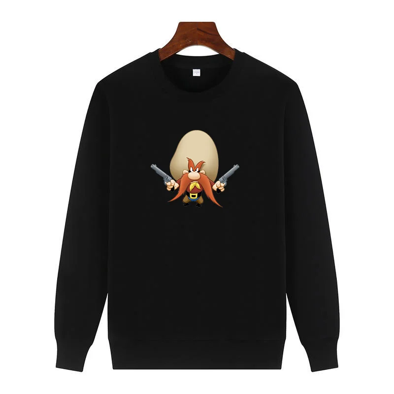 Йосемит Сэм с пистолетом Забавные модные толстовки рисунком флисовая толстовка