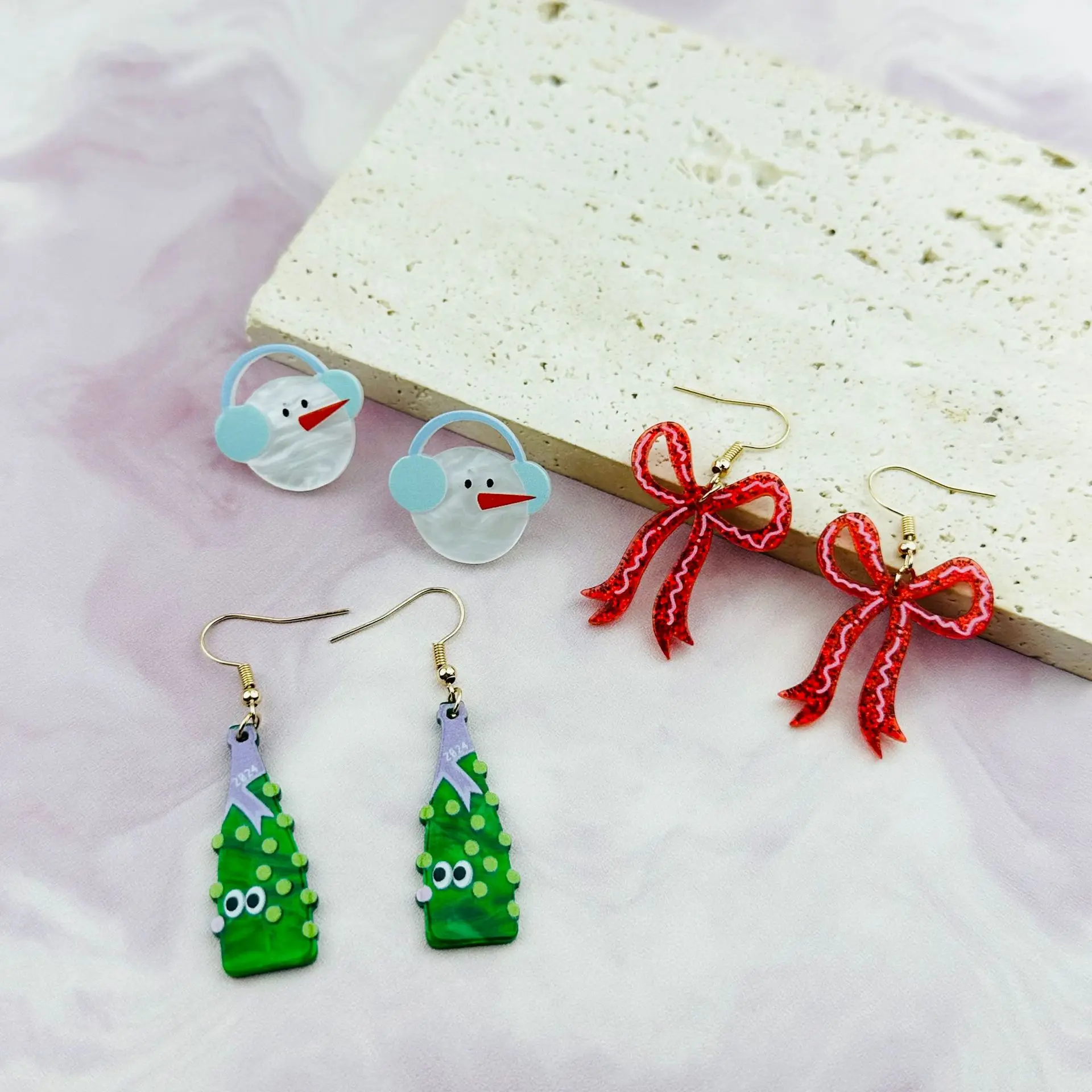 3 пары женские серьги в европейском и американском стиле