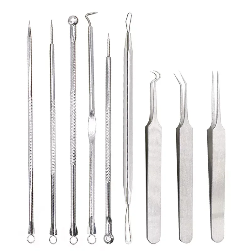 

Black Dot Pimple Blackhead Remover Tool Needles for Squeezing Acne Tools Spoon for Face Cleaning Comedone Extractor Pore Cleaner