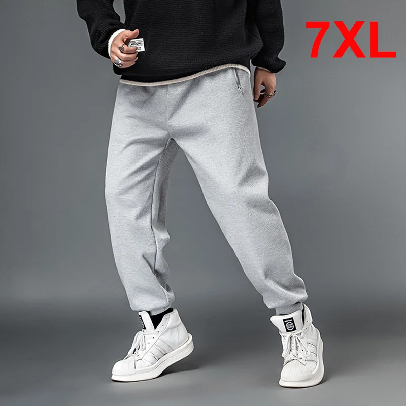 

Mens Sweatpants Plus Size 7XL Thick Pant Men Warm Autumn Winter Pants Casual Joggers Fashion Streetwear Trousers Elastic Waist