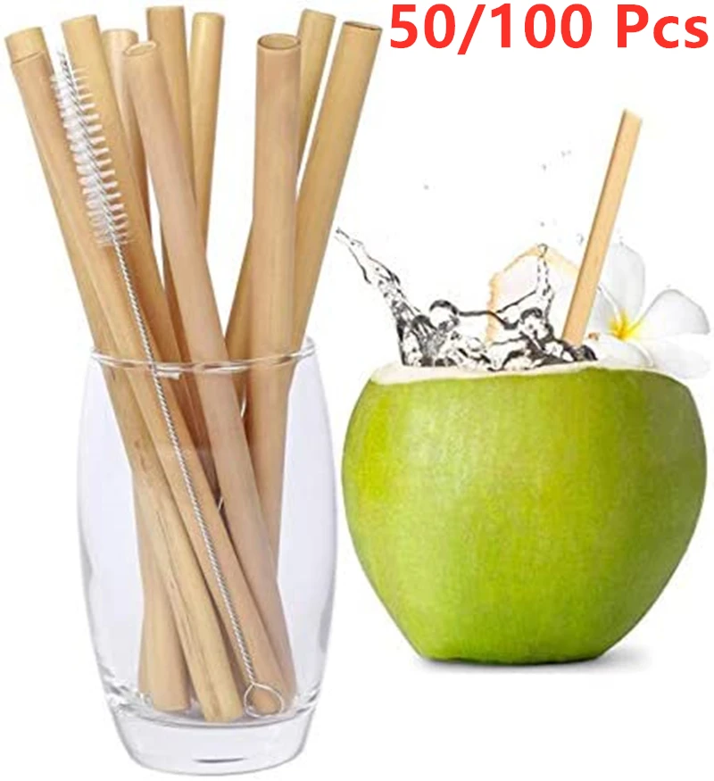 500/1000 Pcs Reusable Bamboo Straws,BPA Free Bamboo Straws Reusable Organic,Eco Straws Alternative To Plastic Straws,Durable