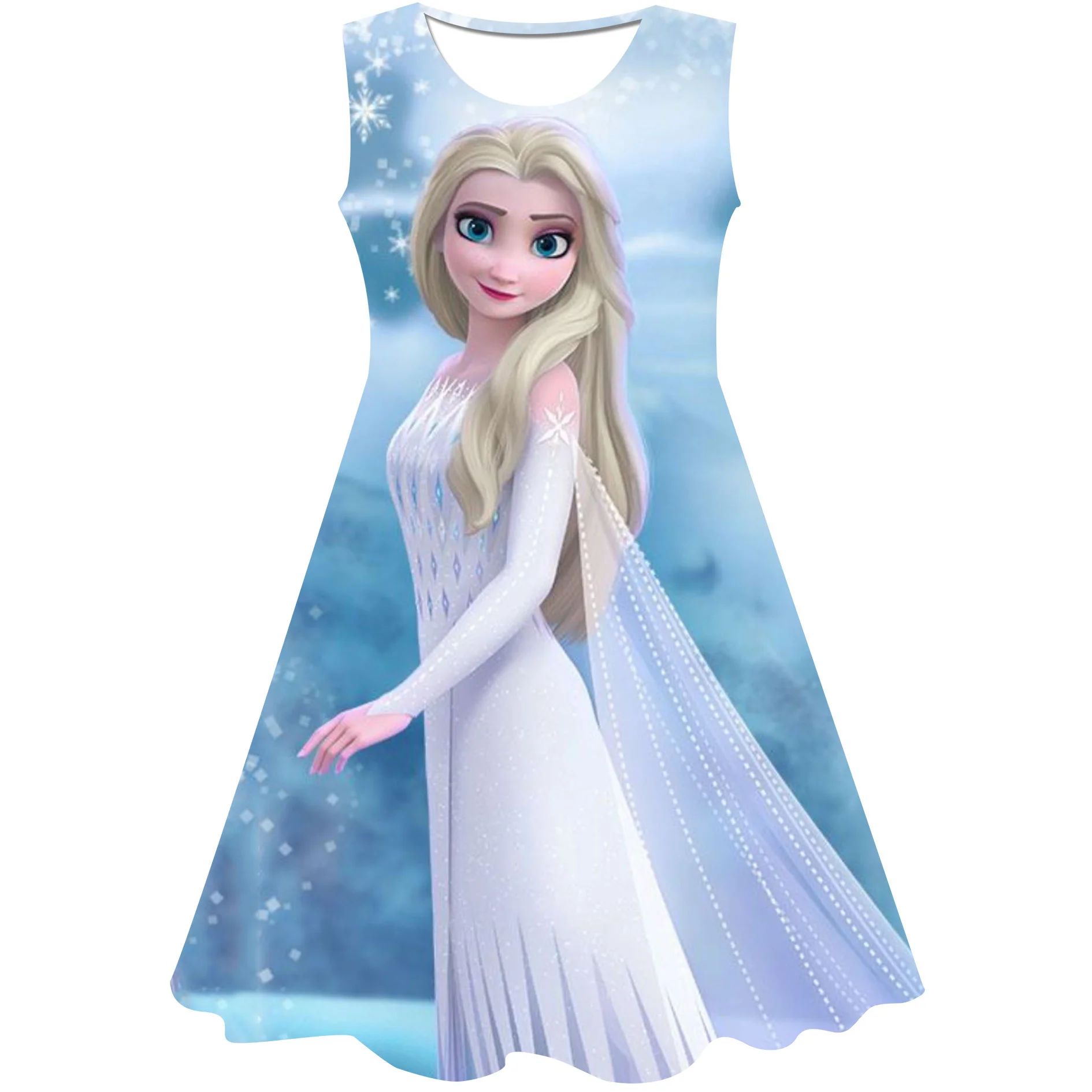 

Kids Baby Girls Fancy Dress Frozen 2 Anna Elsa Cosplay Costume Dresses Princess Disney Princess Frozen Dresses 1-10 Years Skirt