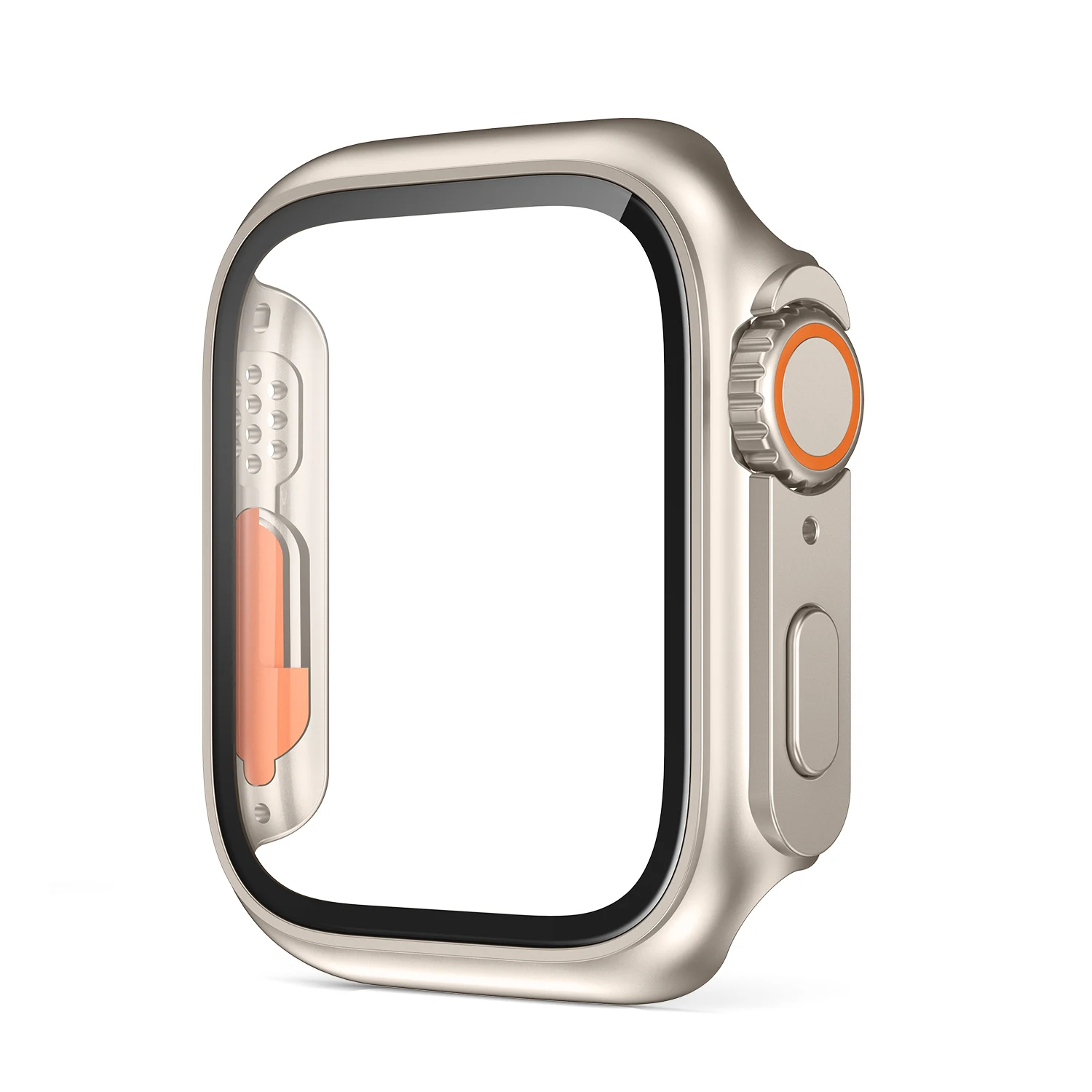

PC cover for apple watch case 44mm 45mm 40mm 41 42 38 screen protector Tempered Glass Chang To Ultra 49 iWatch series 9 8 7 SE 6