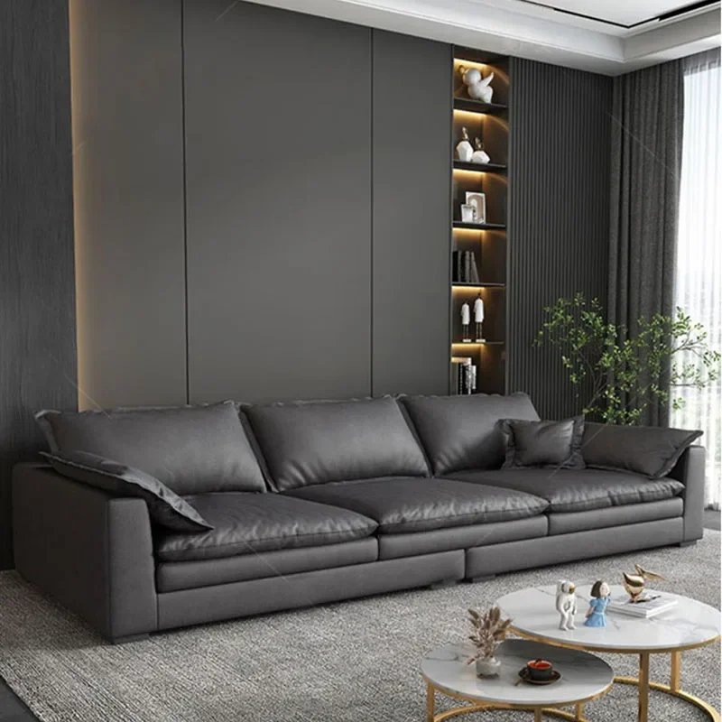 Кожаный напольный угловой диван с ушками слона дешевый набор диванов мебель для