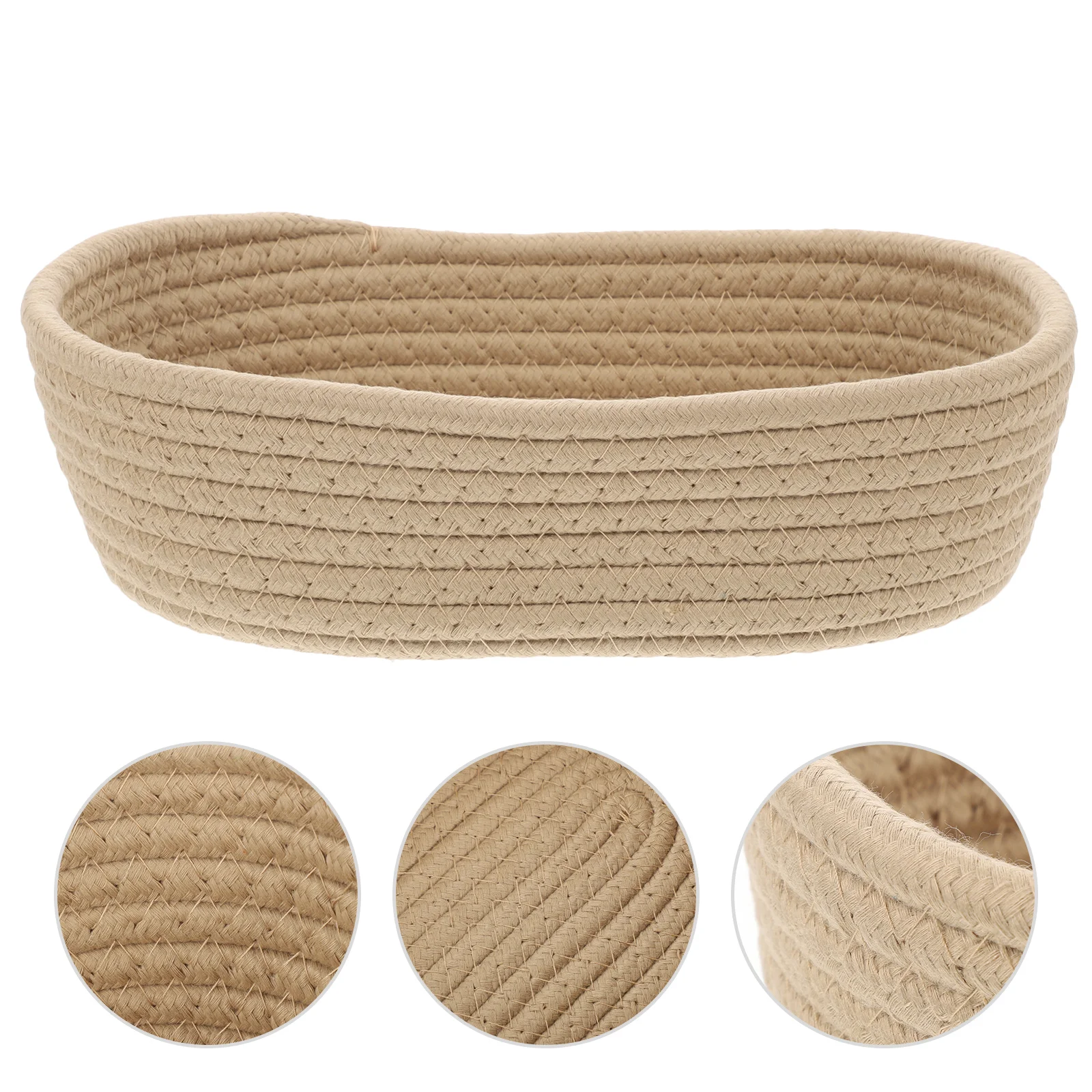 

Basket Storage Woven Cotton Rope Laundry Toy Sundry Holders Hamper Baskets Snack Organizer Baby Belly Large Desktop Bin Book