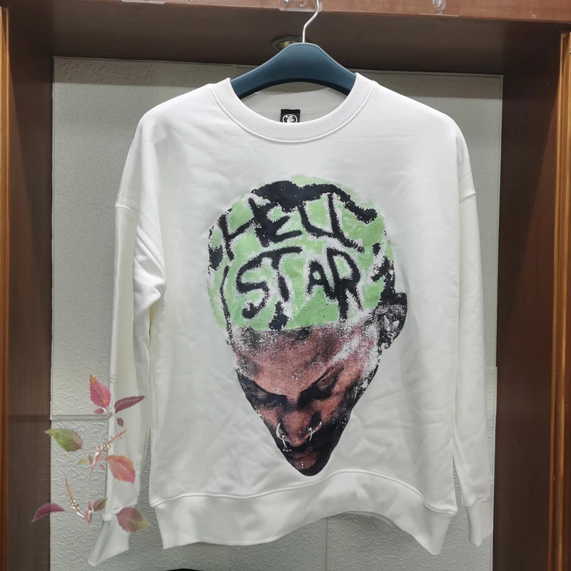 

Bow Head People Pattern Printed Hellstar Pullover Autumn Winter Cotton Outdoor Casual Unisex Long Sleeve Hellstar Sweatshirts