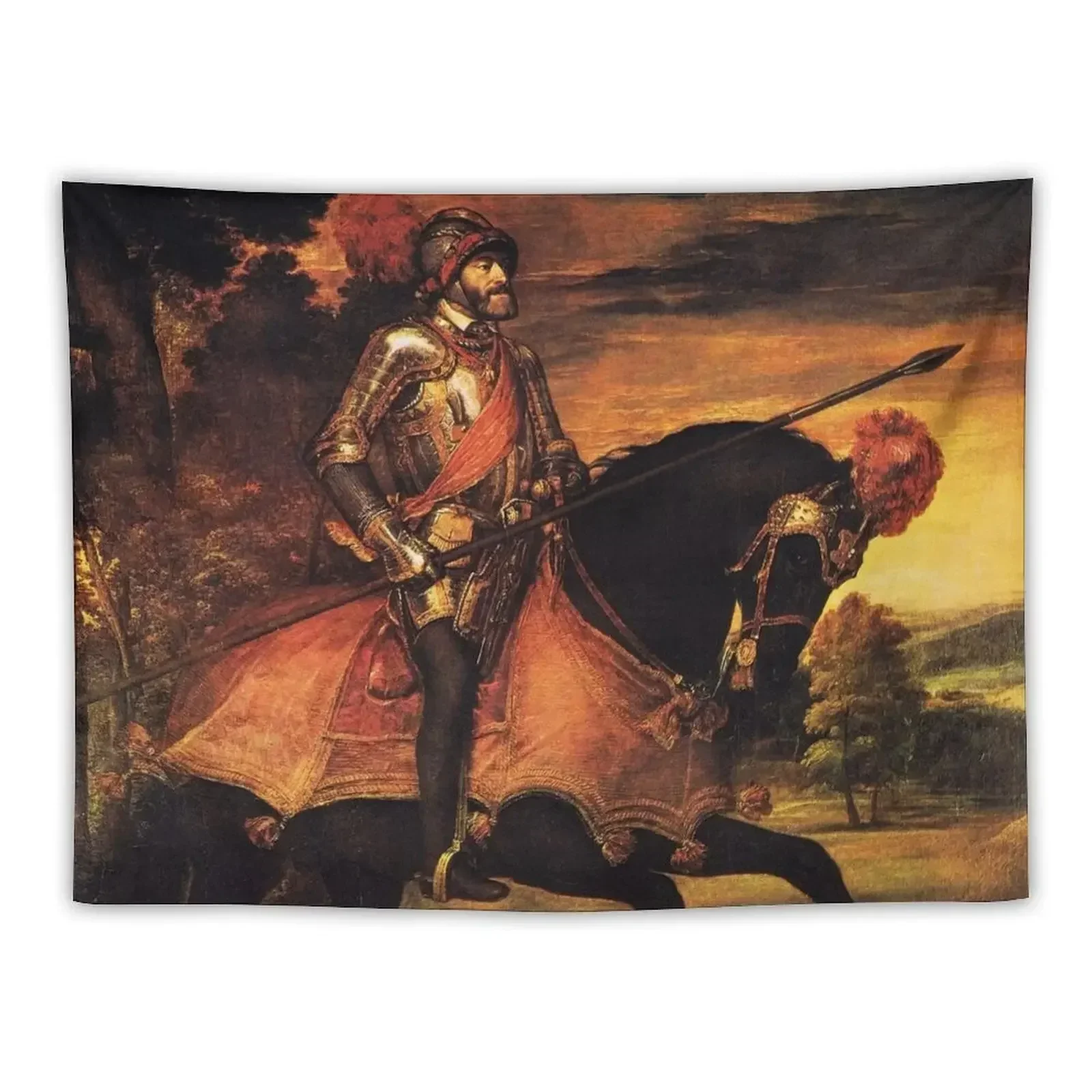 Конный портрет Чарльза V из Испании Тайтянский гобелен украшение на стену обои