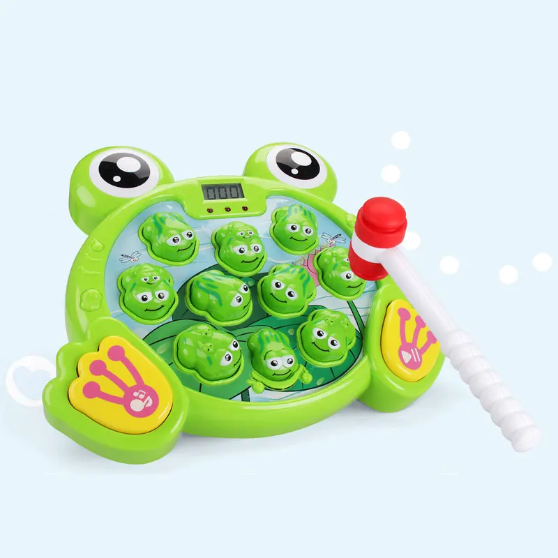 

3+ Kids Interactive Super Mini Machine Toy Single Hammer Mole Whack A Frog Game With 38 Levels