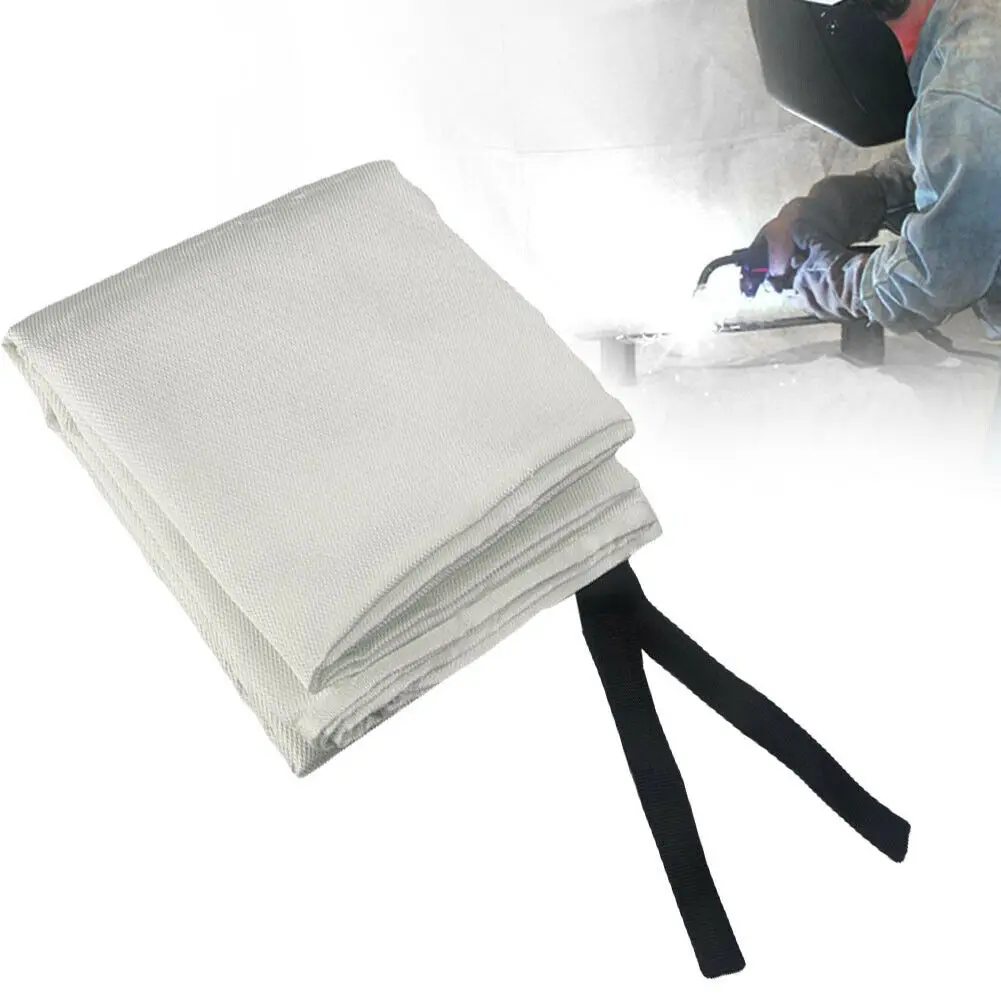 Welding Blanket Fire Flame Retardent Fireproof Blanket Fiberglass Slag Shield 1.2x1.8M Heat Insulation Cloth Welding Equipment