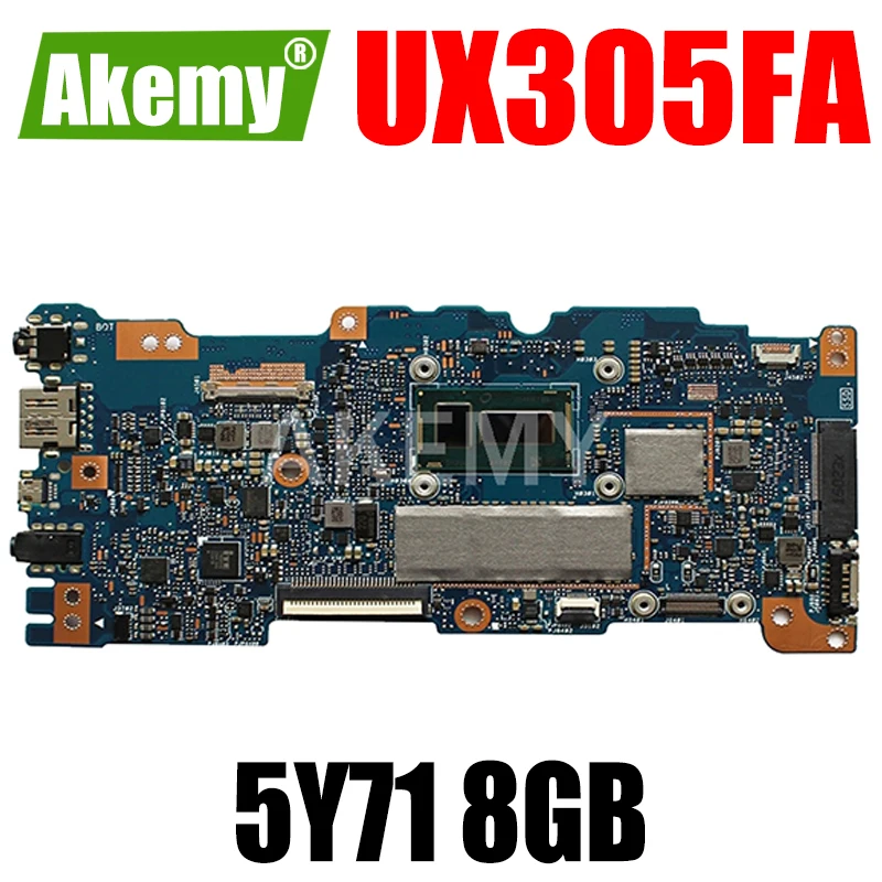 

Оригинальная материнская плата UX305FA для ноутбука Asus UX305FA UX305F UX305 материнская плата с процессором BDWY 5Y71 протестирована на 8 Гб