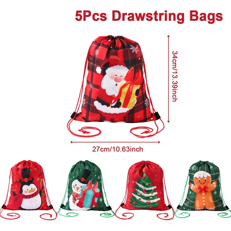 

Рождественские пакеты из пластика 6 шт.