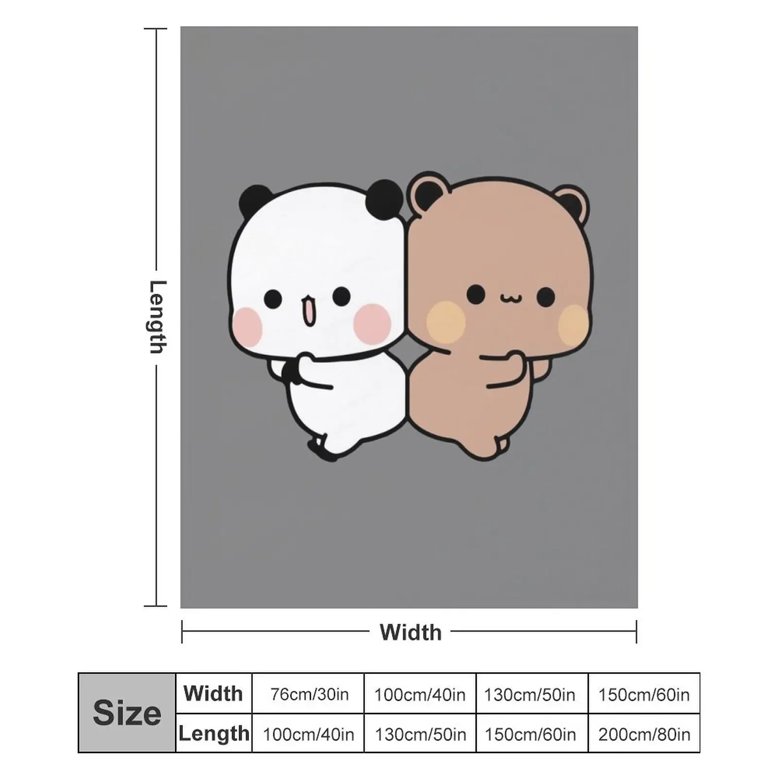 DuDu Bear and BuBu Panda милое одеяло для пары с волосатыми волосами многофункциональные