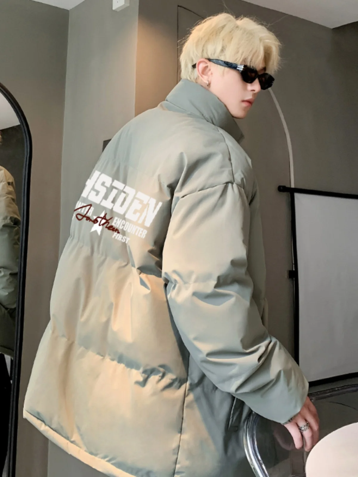 Cleanfit Short Cotton-Padded Coat Outerwear Men's Thickened Jinjiang Cotton-padded jacket American High Street Vibe down Coat...