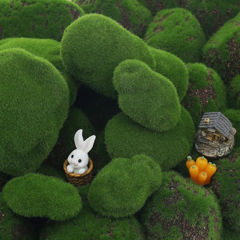 12 шт. искусственные зеленые камни для украшения стен