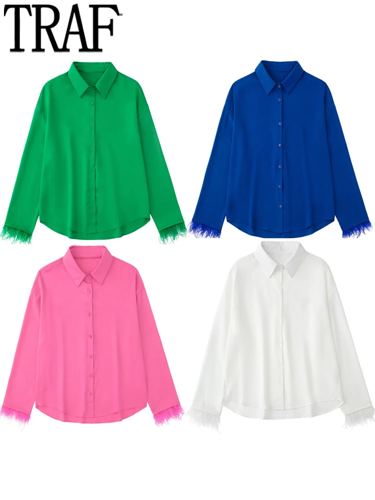 

Женская рубашка с длинным рукавом, с воротником на пуговицах