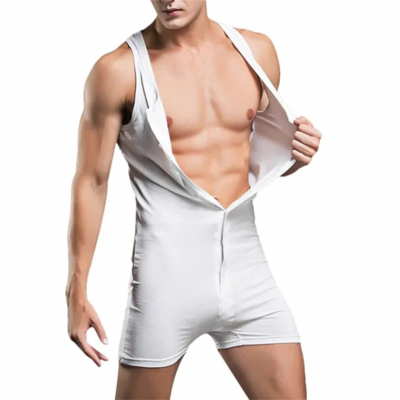 Мужское нижнее белье хлопковое цельное боди для реслинга трико Спортивное