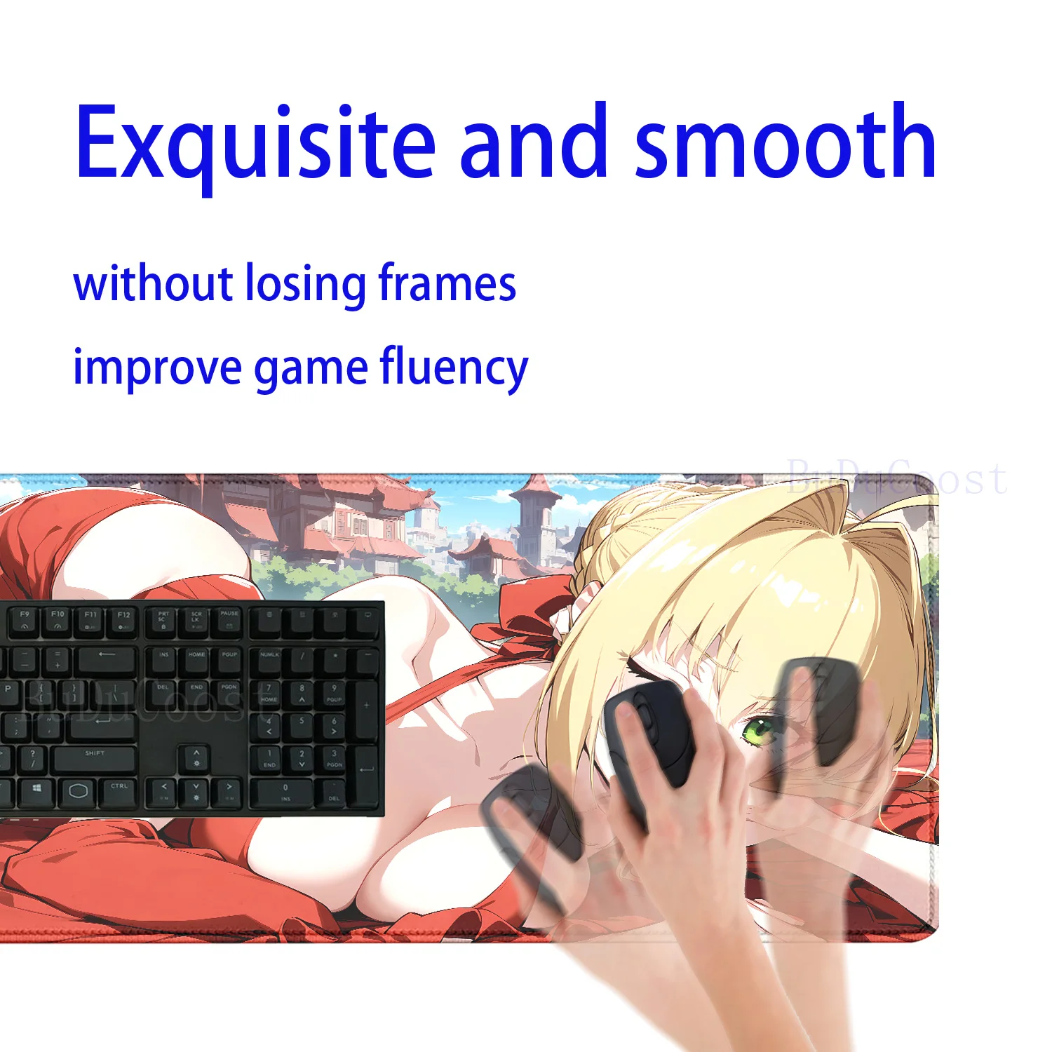 Аниме Fate Stay Night Saber alter teclado коврик для мыши игровой аксессуары ПК клавиатуры