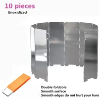 10 plates outdoor gas stove wind camping picnic cooking screen aluminum windproof alloy foldable windscreen e3n2