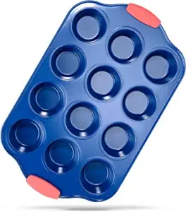 

Free Shipping 16”12 Cup Muffin Nonstick Blue Carbon Steel Baking Pan