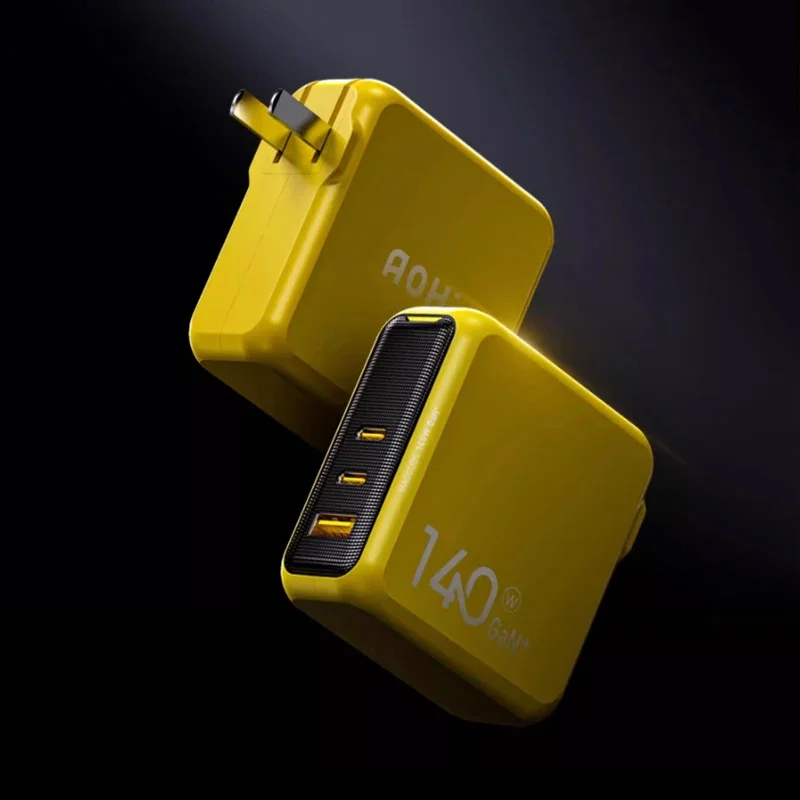 Зарядное устройство GaN Aohi 140 Вт с нитридом галлия PD3.1 Сверхбыстрая зарядка 2C1A Три