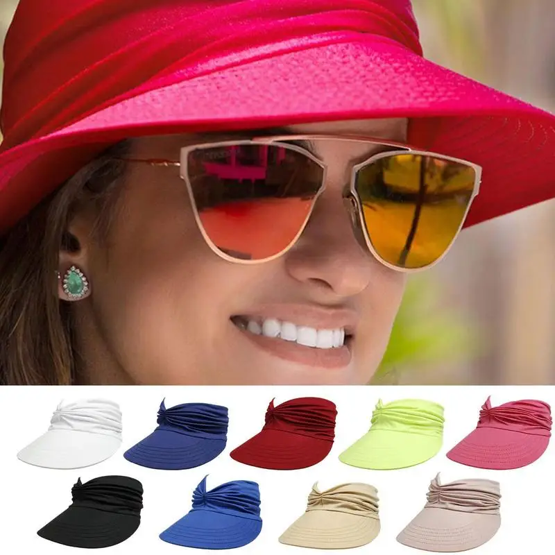 

Women's Sun Visors Outdoor Cycling Sun Protective Hats Breathable Sports Hat For Tennis Golf Running Fishing Hiking And Jogging