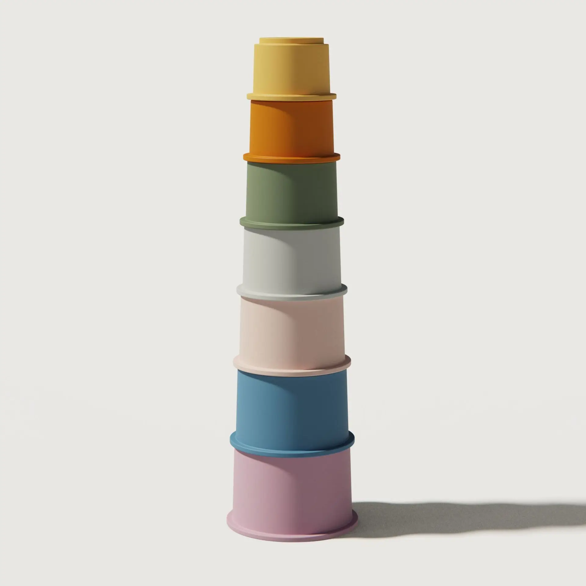 

Silicone Building Block Baby Teethers BPA Free Animal Stacking Cups Bathroom Bath Toys Beach Sandbox Infant Educational Toys