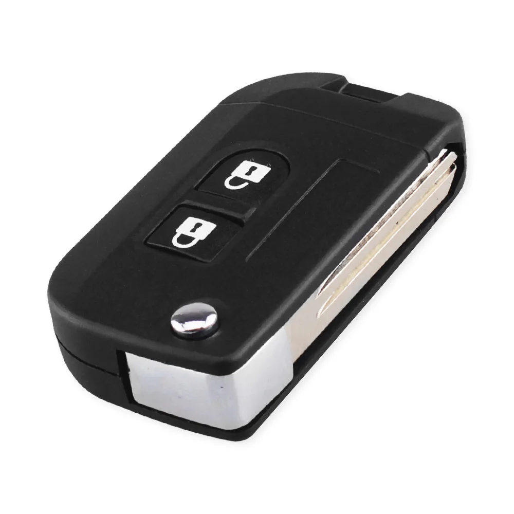 KEYYOU откидной Складной автомобильный чехол с 2 кнопками для NISSAN Qashqai primera Micra Navara
