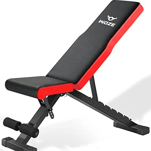 

Weight Bench, Foldable Workout Bench for Full Body Strength Training, Multi-Purpose Decline Incline Bench for Home Gym - New Ver