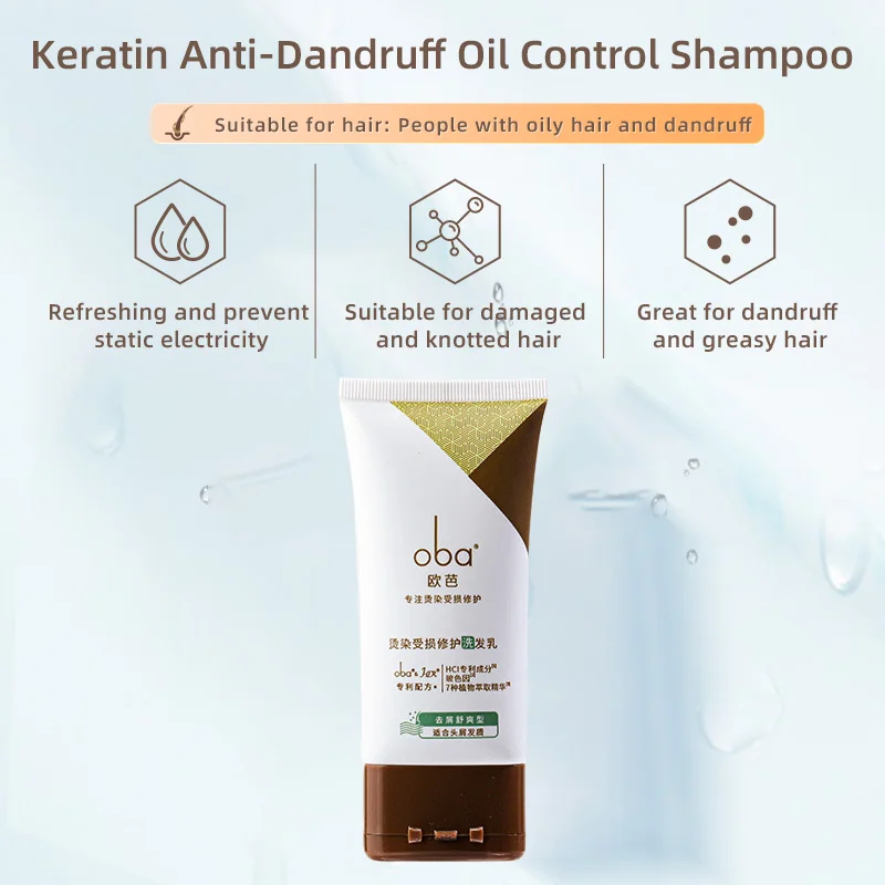 

Oba Shampoo and Conditioner Anti Dandruff Refreshing Relief Itching Moisturizing Genuine Shampoo Travel Suit 50g