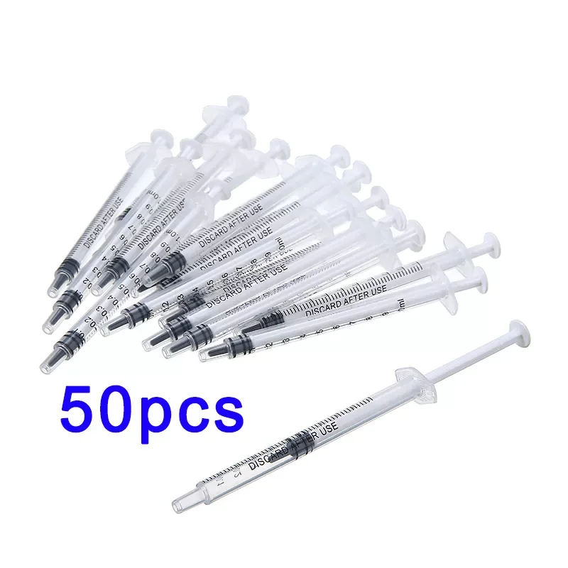 

Disposable Plastic Industry Syringe 1ml Without Needles 1cc Sterile Injector Liquids Mixing Adhesives Glue Soldering , 50pcs