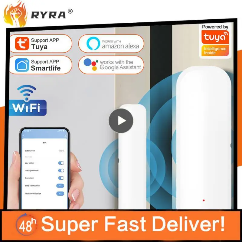 

Smart Door Open/closed Detectors Tuya Independent Magnetic Window Sensor Work With Google Home Alexa App Control Smart Life App
