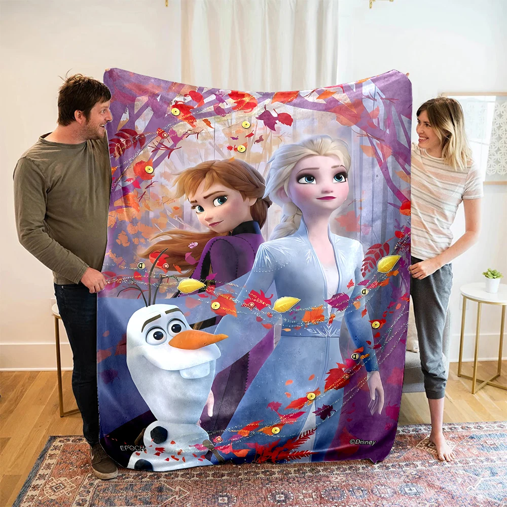 Фланелевое тонкое одеяло с мультяшным принтом Холодное сердце Эльзы.